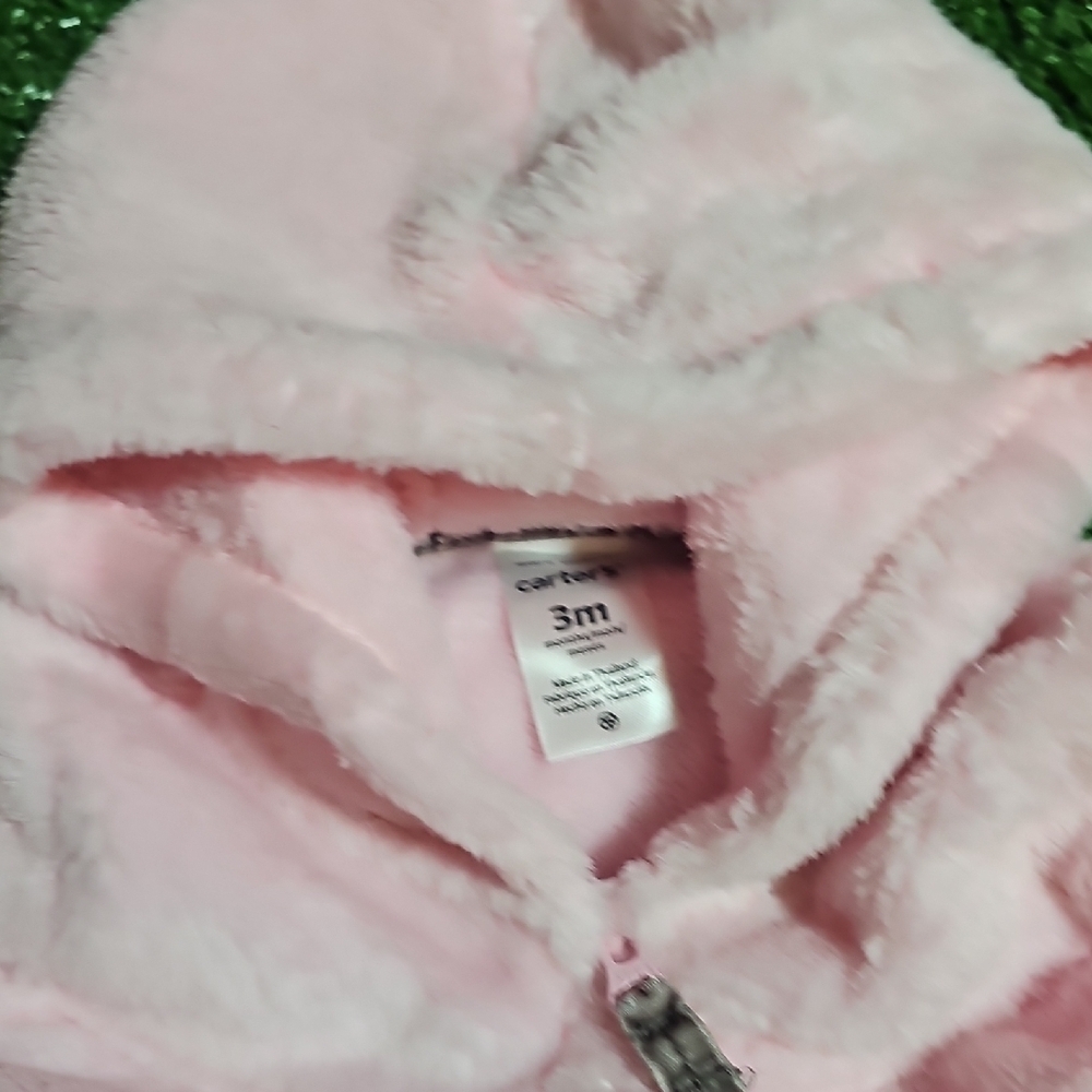 Carter's Pink Fleece Hoodie - Picture 8 of 11